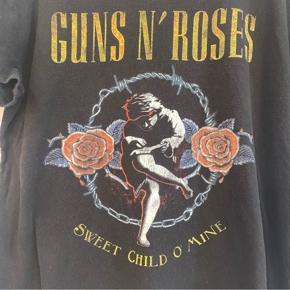 Guns n Roses Sweet Child O Mine Black Graphic T Shirt Size Large - Picture 3 of 5